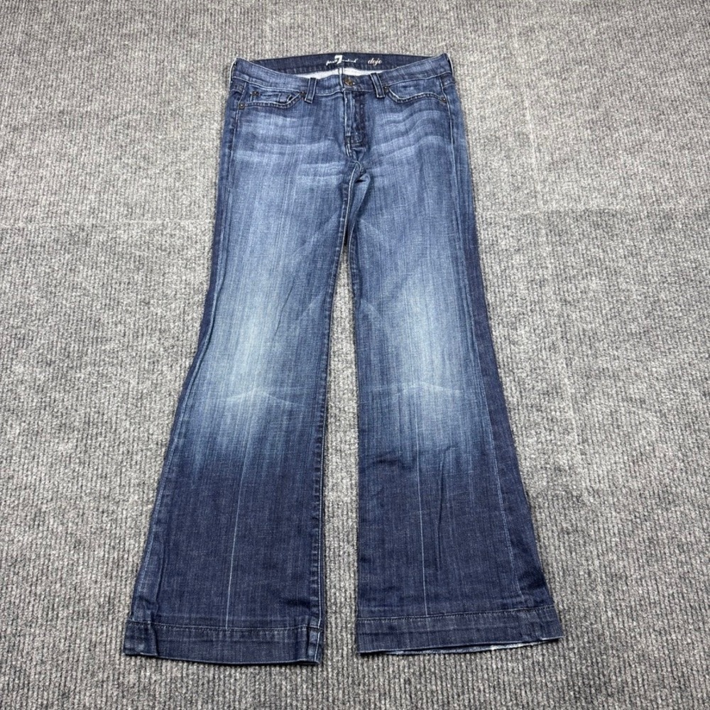 7 For All Mankind Dojo Flare Jeans Dark Wash U115JJ380S Size 28 (ACTUAL 31"x29")